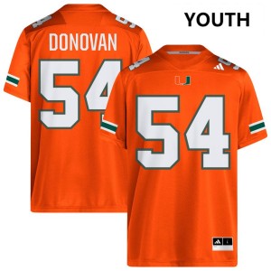 Youth Michael Donovan Orange Miami Hurricanes #54 College Football NCAA Jersey 264927-873
