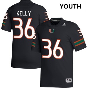 Youth Nick Kelly Black Miami Hurricanes #36 College Football Player Jersey 990588-121