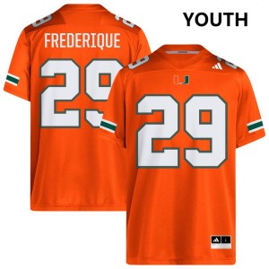 Youth OJ Frederique Jr. Orange Miami Hurricanes #29 College Football Limited Jersey 342788-566