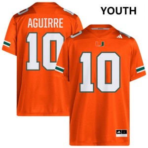 Youth Raul Aguirre Jr. Orange Miami Hurricanes #10 College Football Game Jerseys 165186-848