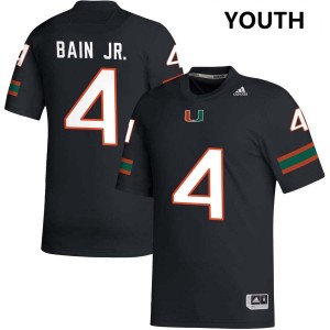 Youth Rueben Bain Jr. Black Miami Hurricanes #4 College Football NCAA Jersey 276177-327