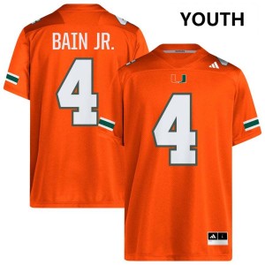 Youth Rueben Bain Jr. Orange Miami Hurricanes #4 College Football Game Jersey 815357-253