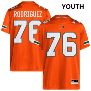 Youth Ryan Rodriguez Orange Miami Hurricanes #76 College Football Player Jerseys 215923-374