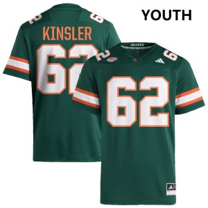 Youth Tommy Kinsler IV Green Miami Hurricanes #62 College Football Game Jerseys 886160-181