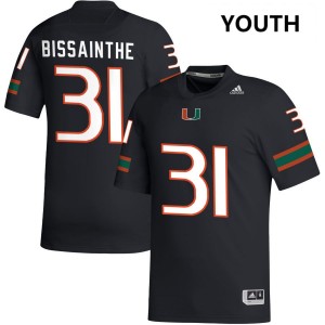 Youth Wesley Bissainthe Black Miami Hurricanes #31 College Football Player Jerseys 556191-174