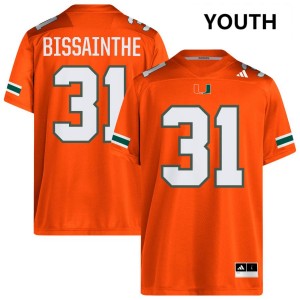 Youth Wesley Bissainthe Orange Miami Hurricanes #31 College Football Game Jerseys 226158-858